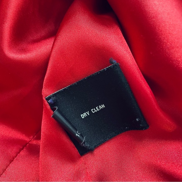 Miss Sixty M60 Wool Blend Coat Women’s Size Small Red Lining Black Belated - Picture 5 of 13